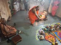 Sharadiya  Navaratri 2020  Day 8 (24.10.2020) – SCM Shirali –  Chandika Homa –H.H.Swamiji during Purnahuti 